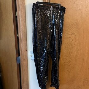 Black Glossy women’s patent black high waste